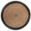 Tapis En Jute Bord Noir D120 Atmosphera