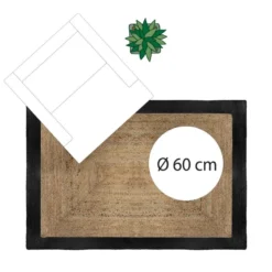 Tapis Jute Naturel Bord Noir 120x170 Atmosphera -ATMOSPHERA Soldes tapis jute naturel bord noir 120x170 atmosphera 2