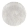 Tapis Rond 90 Cm Fausse Fourrure Blanche Atmosphera