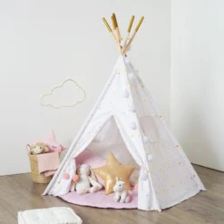 Tipi Décoratif 160 Cm Pour Enfant Blanc Atmosphera -ATMOSPHERA Soldes tipi 5 pieds decoratif pour enfant blanc atmosphera 1 5