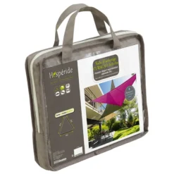 Toile Solaire 4x4x4m Curacao Taupe Hespéride -ATMOSPHERA Soldes toile solaire 4x4x4m luxe hesperide curacao taupe 3