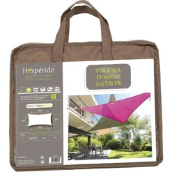 Toile Solaire 3x2m Curacao Taupe Hespéride 6 Toile Solaire 3x2m Curacao Taupe Hespéride -ATMOSPHERA Soldes toile solaire rectangulaire 2x3m luxe hesperide curacao taupe 2