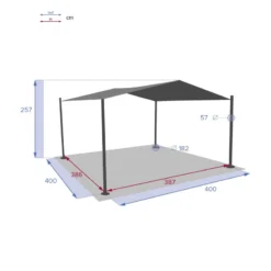Tonnelle Certeli Carrée Forme Abri Coloris Graphite/ardoise -ATMOSPHERA Soldes tonnelle certeli carree forme abri coloris graphite ardoise 6