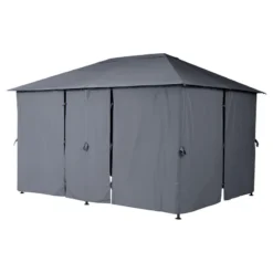 Tonnelle 3x4 M Santorini Gris Ardoise Hespéride -ATMOSPHERA Soldes tonnelle hesperide santorini gris 2