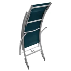 Transat Samba Pliable Et Empilable Bleu Canard Hespéride -ATMOSPHERA Soldes transat samba bleu can hesperide 6