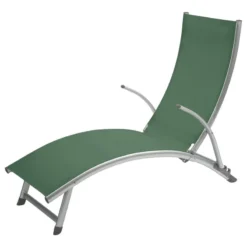 Transat Samba Pliable Et Empilable Vert Olive Hespéride -ATMOSPHERA Soldes transat samba vert olive hesperide 1 4