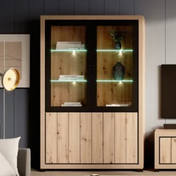 Vitrine 2 Portes + 2 Portes Vitrées Dijon -ATMOSPHERA Soldes vitrine 2 portes 2 portes vitrees dijon 1 2