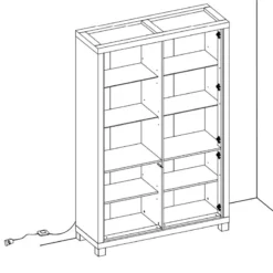 Vitrine 2 Portes + 2 Portes Vitrées Dijon -ATMOSPHERA Soldes vitrine 2 portes 2 portes vitrees dijon 1 6