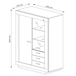 Vitrine 2 Portes 3 Tiroirs Marseille 9 Vitrine 2 Portes 3 Tiroirs Marseille -ATMOSPHERA Soldes vitrine 2 portes 3 tiroirs marseille 4