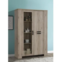 Vitrine 3 Portes Olivier -ATMOSPHERA Soldes vitrine 3 portes olivier 2