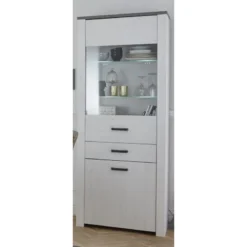 Demeyere Vitrine 2 Portes 1 Tiroir Marquis -ATMOSPHERA Soldes vitrine valet 1 porte 1 porte vitree pin andersen chene prata 2